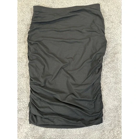 Vince Camuto Women Black Form Fitting Scrunch Formal Skirt Size Small - Picture 7 of 7